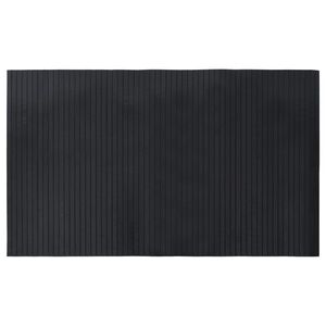 vidaXL vaip ristk&uuml;likukujuline, must, 60 x 100 cm, bambus