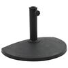 vidaXL p&auml;evavarju alus, pol&uuml;vaik, 9 kg, poolringi kujuline, must
