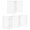 vidaXL kokkupandav koerav&auml;rav uksega, 12 paneeli, valge 600 cm, pappel