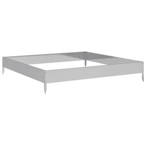 vidaXL taimekast, 100 x 100 x 18,5 cm, tsingitud teras