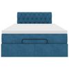 vidaXL ottomani voodi madratsiga, tumesinine, 120x200 cm, samet