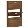 vidaXL jalatsikapp, pruun tamm, 59 x 17 x 108 cm, tehispuit