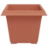 vidaXL Ruutlillepott 24 pcs Kohviroosa 28,5 x 28,5 x 22 cm Plastmass