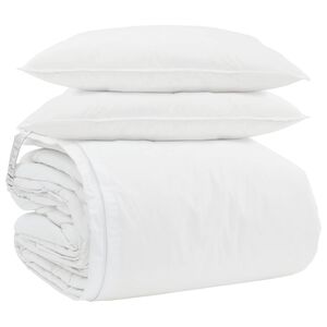 vidaXL Teki komplekt padjaga 3 pcs Valge Down Feather