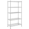 vidaXL 5-tasandiline hoiuriiul, 90 x 35 x 180 cm, kroom, 250 kg