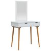 vidaXL Tualettlaua komplekt FAUSKE 2 tk Valge 76 x 50 x 143 cm