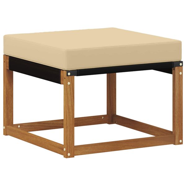 vidaXL V&auml;li jalatoed Tugev akaatsiapuit ja tekstiilne kangas