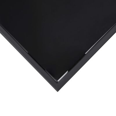 vidaXL aia baarilaud, must, 110 x 60 x 110 cm, karastatud klaas