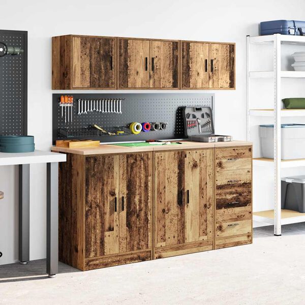 vidaXL Garaaži seinakapp Vana puidust valmistatud puit