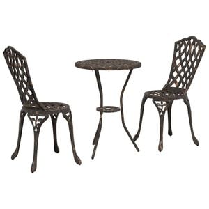 vidaXL Aia Bistroo Komplekt 3 tk Pronksjas Alumiinium
