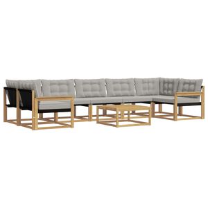 vidaXL V&auml;li diivanikomplekt 8 pcs Valge ja helehall 79 x 79 x 37 cm