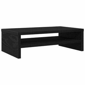 vidaXL monitorialus, must tamm, 42 x 24 x 13 cm, t&ouml;&ouml;deldud puit