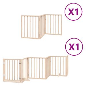 vidaXL kokkupandav koerav&auml;rav uksega, 9 paneeli, 450 cm, paplipuit