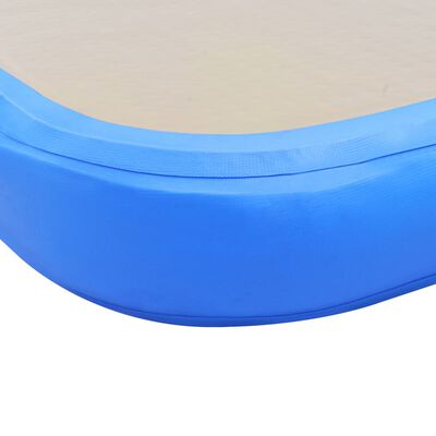 vidaXL täispumbatav võimlemismatt pumbaga 500 x 100 x 10 cm PVC sinine