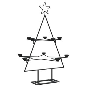 vidaXL metallist kunstkuusk kaunistuseks, must, 75 cm