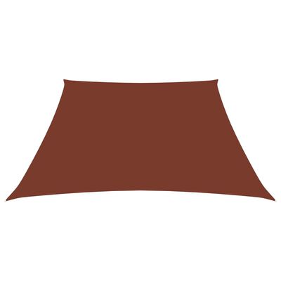 vidaXL oxford-kangast päikesepuri, trapets, 4/5 x 4 m, terrakota