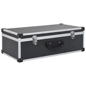 vidaXL CD-kohver 80 CD jaoks, alumiinium, ABS, must