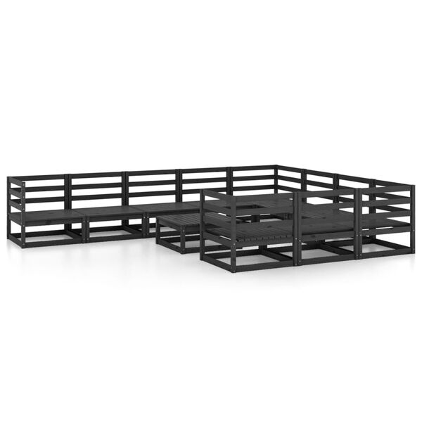 vidaXL 11-osaline aiamööblikomplekt, männipuit