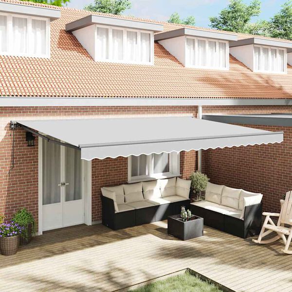 vidaXL Kailastud raam Antratsiit 5 x 3 m Pulberkattega teras