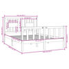 vidaXL voodiraam, männipuit, 135 x 190 cm