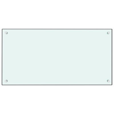 vidaXL köögi pritsmekaitse, valge, 80 x 40 cm, karastatud klaas