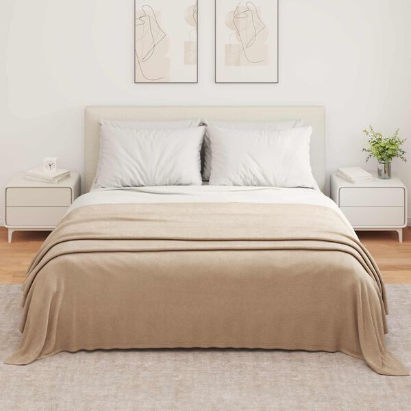 vidaXL Pleedi pleed Kamel 350 x 270 cm Fliis