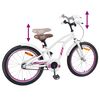 vidaXL Laste Bike 22 Tolli 7-12 aastastele Valge