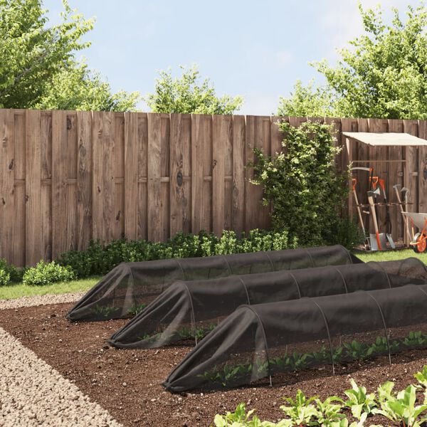 vidaXL v&otilde;rgutunnelid 3 tk, must, teras ja pol&uuml;et&uuml;leen