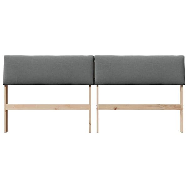 vidaXL Polsterdatud voodiots Tumehall 200 cm Tahke m&auml;nd