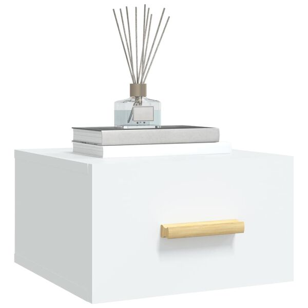 vidaXL seinale kinnitatav öökapp, valge, 35 x 35 x 20 cm