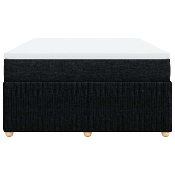 vidaXL kontinentaalvoodi madratsiga, must, 160x200 cm, kangas