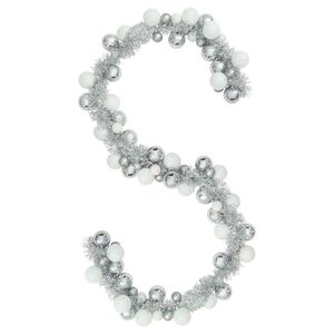 vidaXL Jõulupallide lipuvaks Valge ja Hõbe 186 cm Polüstüreen