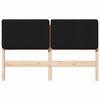 vidaXL Polsterdatud voodiots peaga Pruun ja must 135 cm Tahke m&auml;nd