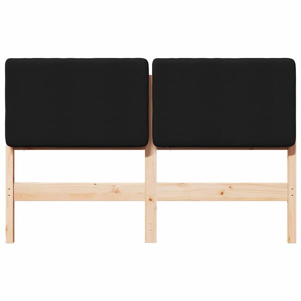 vidaXL Polsterdatud voodiots peaga Pruun ja must 135 cm Tahke m&auml;nd