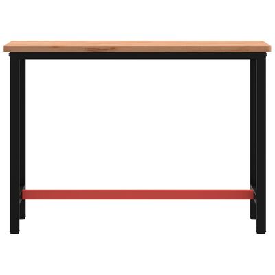 vidaXL töölaud, 115 x 55 x 81,5 cm, pöökpuu ja metall