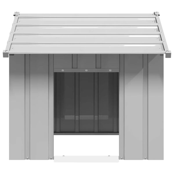 vidaXL Katusega koeramaja 85x107x81 cm galvaniseeritud teras