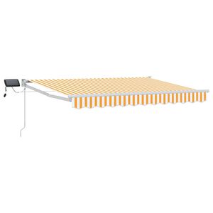 vidaXL K&auml;sitsi juhitav varikatus koos LED-idega 3 x 2,5 m