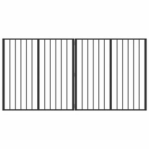 vidaXL Koera Aed 2 pcs Must 100 x 100 cm Tsinkteras