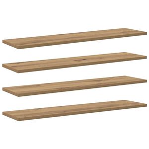 vidaXL Raamatute riiuli plaat 4 pcs Pruun 80 x 20 x 1,5 cm Tehispuit
