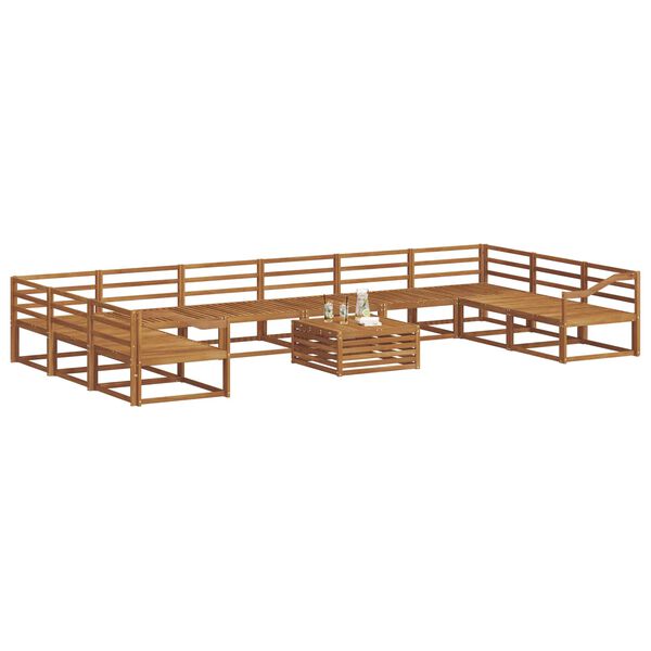 vidaXL V&auml;li diivanikomplekt 11 pcs Neutraalne Tugev akatsiapuu