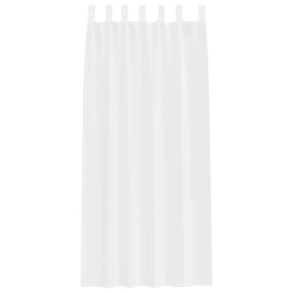 vidaXL Voile Kardin kardinatega 2 pcs Valge 245 x 140 cm Pol&uuml;ester