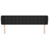 vidaXL voodipeats servadega, must, 163x23x78/88 cm, kunstnahk