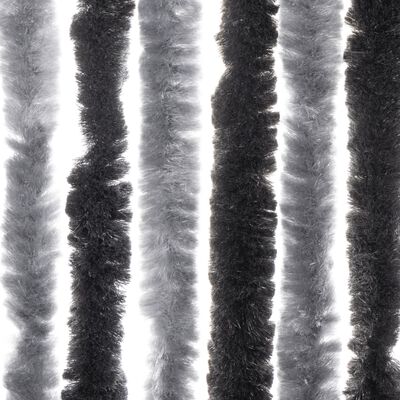 vidaXL putukakardin, hall ja must, 90 x 200 cm, šenill