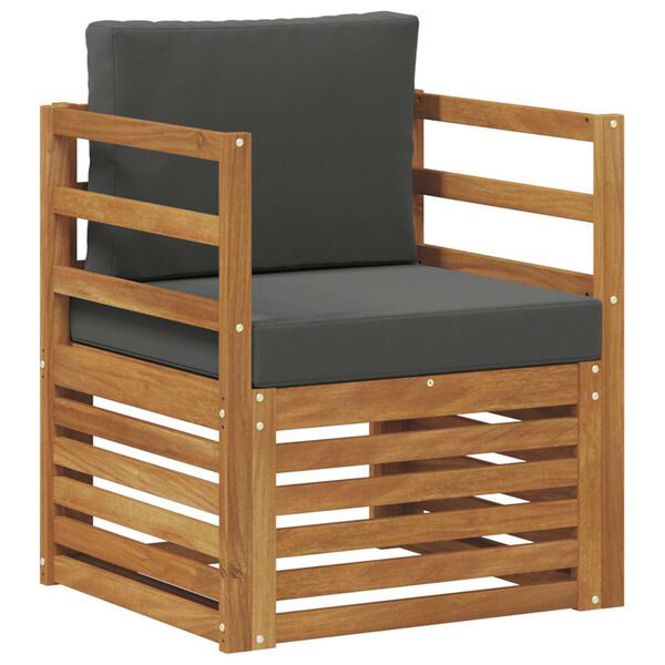 vidaXL V&auml;li diivanikomplekt Tugev akaatsiapuit ja pol&uuml;ester Neutraalne