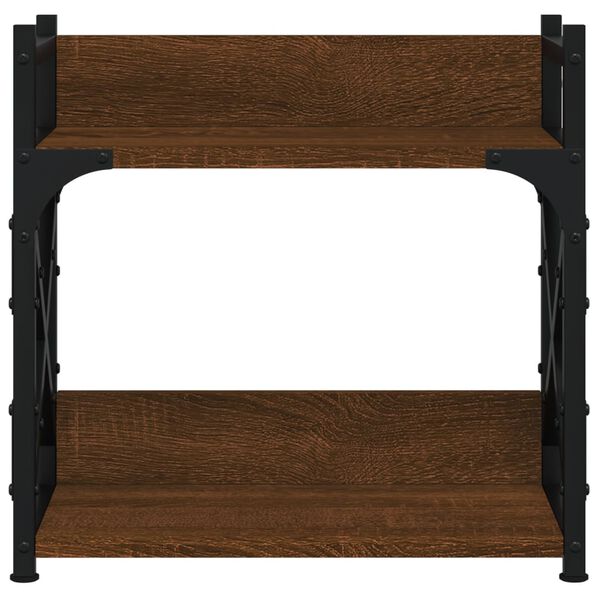 vidaXL printerialus, 2 tasandit pruun tamm 40x20x40 cm tehispuit