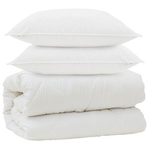 vidaXL Tek padjadega padjaga 3 pcs Valge Mikrofiiber