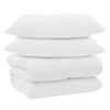 vidaXL Talve tek padjaga 3 pcs Valge Mikrofiiber