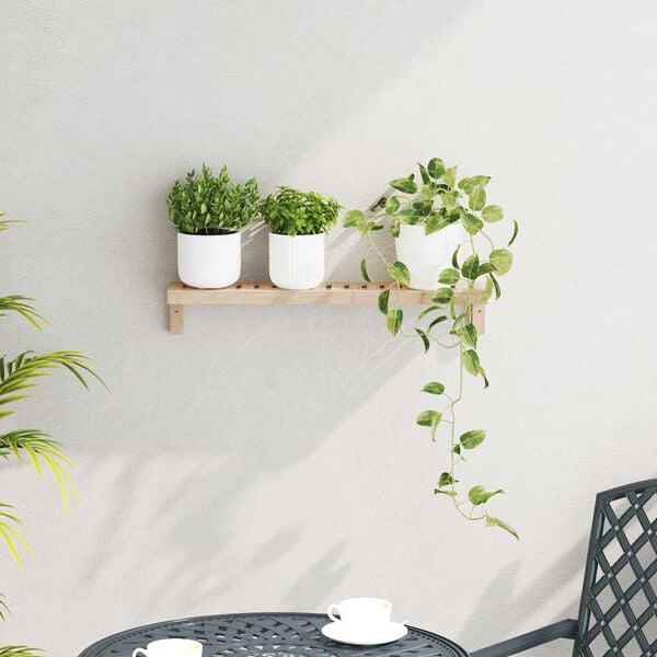 vidaXL Seinale riputatav riiul Neutraalne 62 x 10 x 12,5 cm