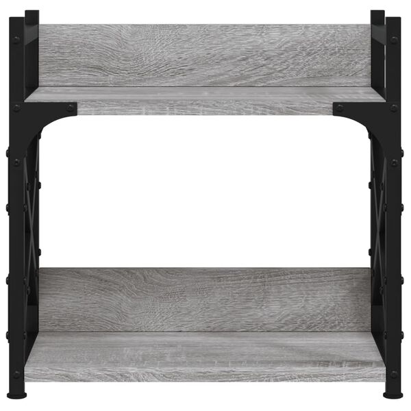 vidaXL printerialus, 2 tasandit hall Sonoma 40x20x40 cm tehispuit