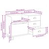 vidaXL Panipaigaga pink ASKIM Pruun 100 x 39 x 62 cm Tahke m&auml;nd
